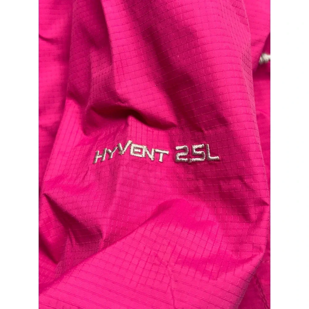 The North Face HyVent 2.5L Pink Rain Jacket Womens Small Hooded Windbreaker
